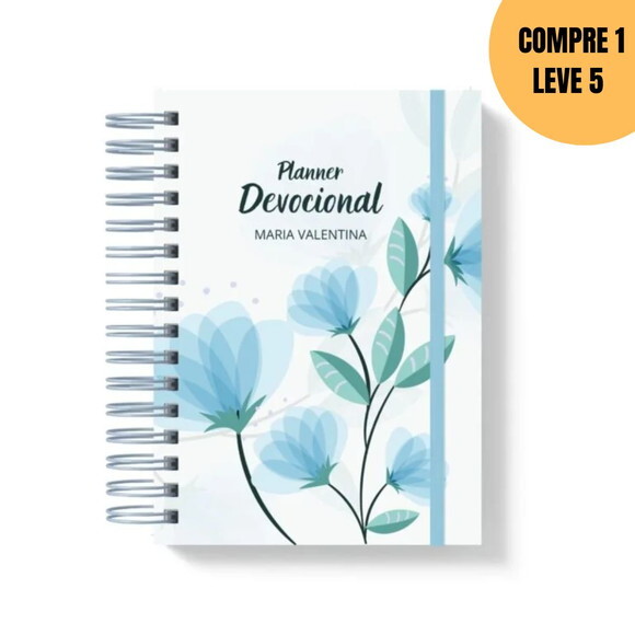 Arquivo Digital Devocional Floral Azul Canva -4687