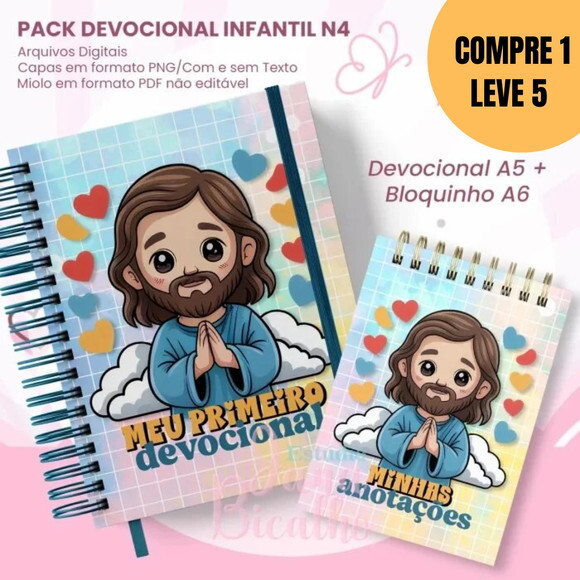 Arquivo Digital Devocional Infantil A5+bloquinho A6 -5411