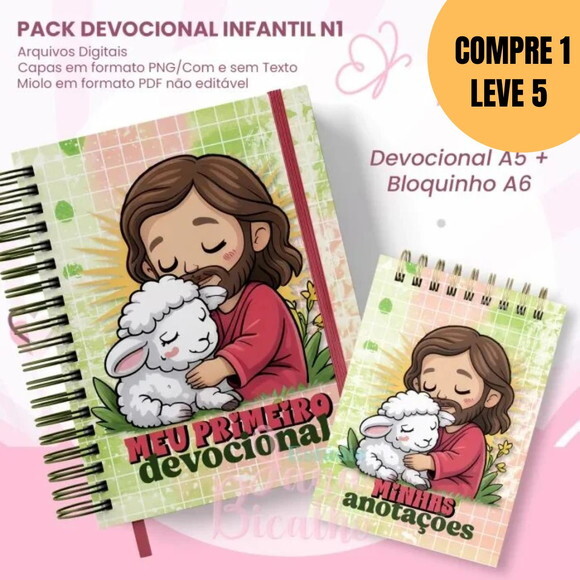 Arquivo Digital Devocional Infantil A5+bloquinho A6 -5407