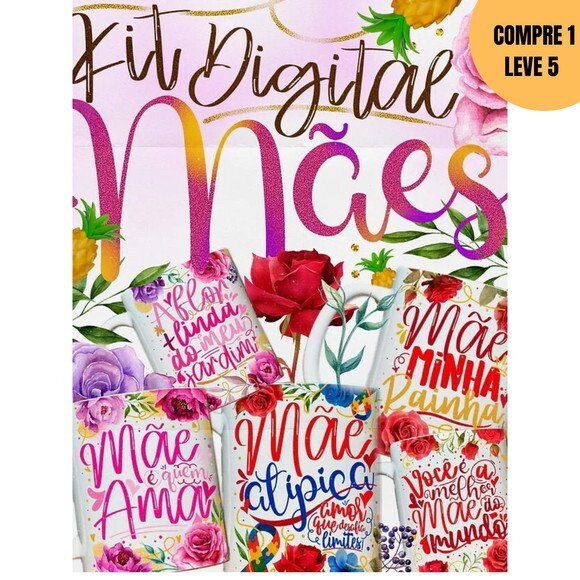 Arquivo Digital Dia das Mães Arte para Canecas -3043