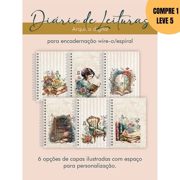 Arquivo Digital Diário de Leitura Vintage -3443