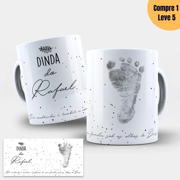 Arquivo Digital Dinda e Dindo Pezinho Arte para Caneca -1112