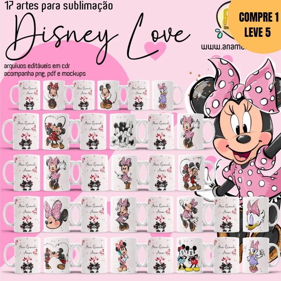 Arquivo Digital Disney Love Canecas Mickey -3416