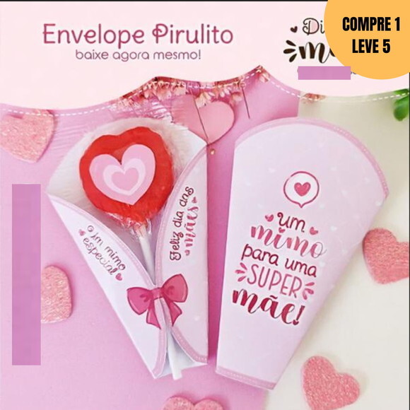 Arquivo Digital Envelope Pirulito Dia das Mães -2796