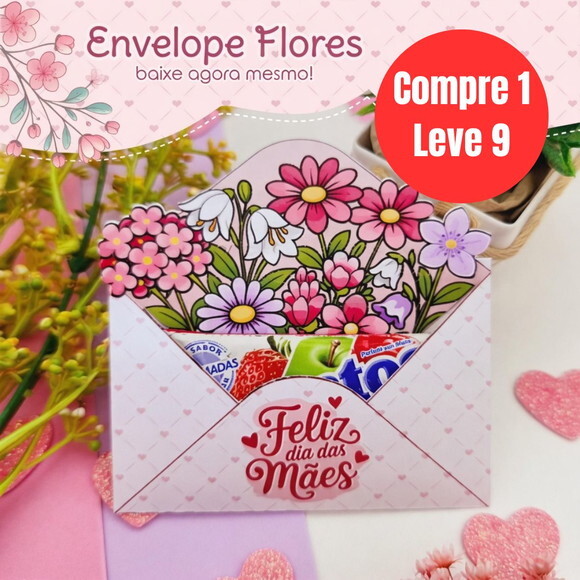 Arquivo Digital Envelope Flores Dia das Mães -6939