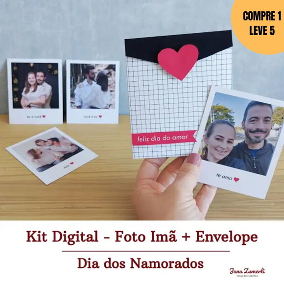 Arquivo Digital Envelope com Imã Dia dos Namorados -3594