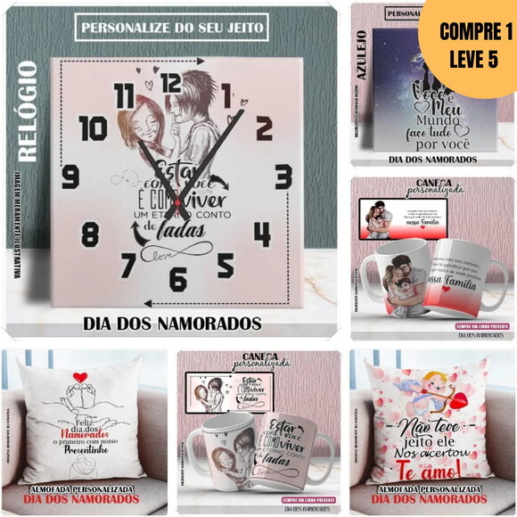 Arquivo Digital Estampas Canecas Almofadas Relógios -3332