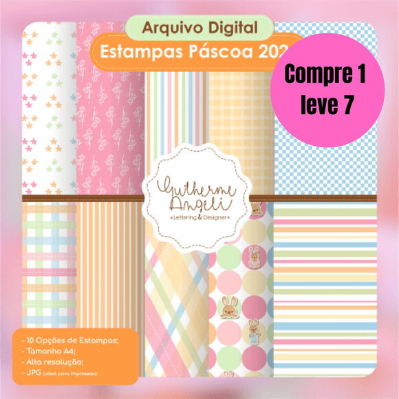 Arquivo Digital Estampas Páscoa Kit -6554