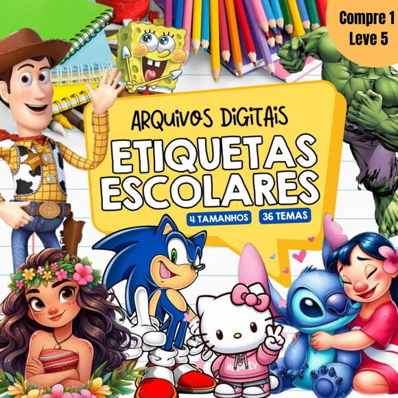 Arquivo Digital Etiquetas Escolares -1244
