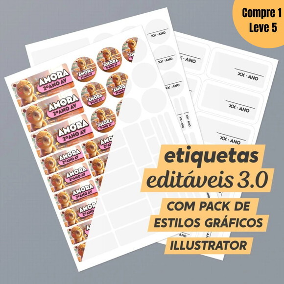 Arquivo Digital Etiquetas Editáveis 2025 -1275