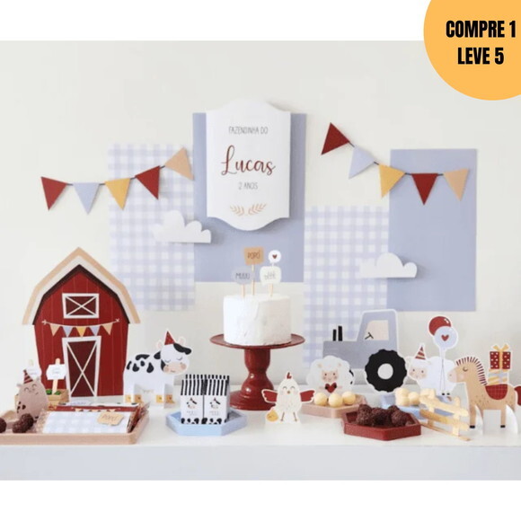 Arquivo Digital Fazendinha Kit Festa Pronta -3626