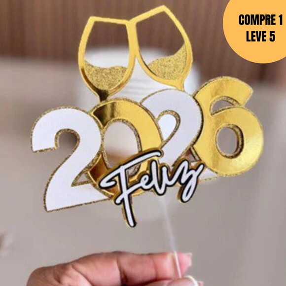 Arquivo Digital Feliz 2026 Topo de Bolo -5844