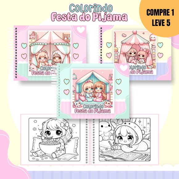 Arquivo Digital Festa do Pijama Livro de Colorir -1883