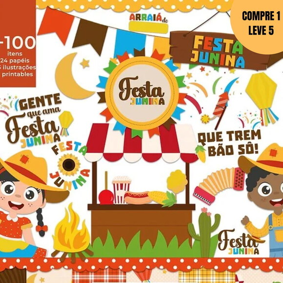 Arquivo Digital Festa Junina Kit Digital + Placas -3542
