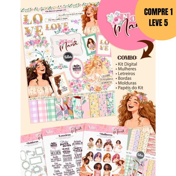Arquivo Digital Flor de Maria Combo Ilustrações -6329