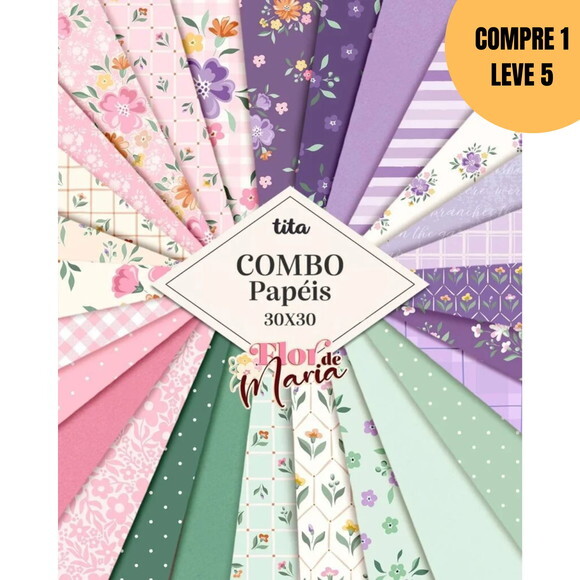 Arquivo Digital Flor de Maria Combo Papéis -6331