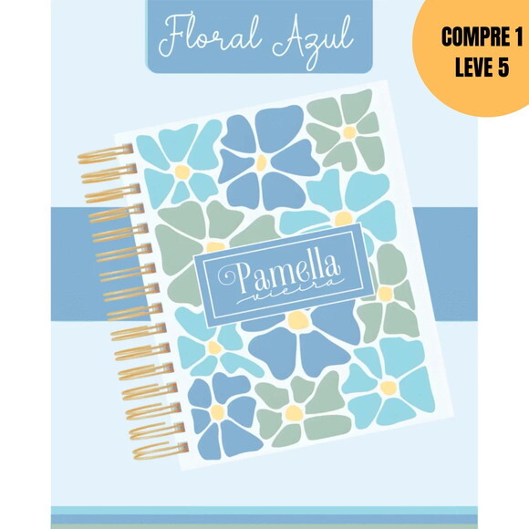 Arquivo Digital Floral Azul Agendas e Planners 2026 -5791