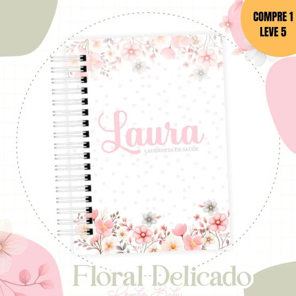 Arquivo Digital Floral Delicado Livro do Bebe -3810