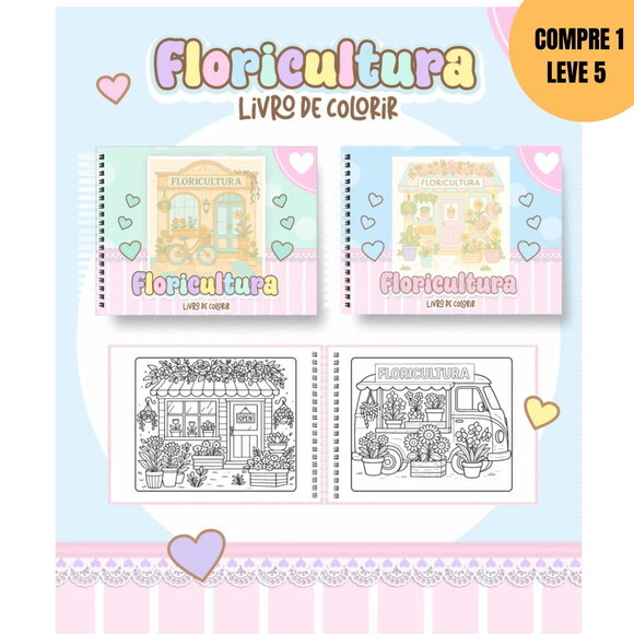 Arquivo Digital Floricultura Livros de Colorir -4311