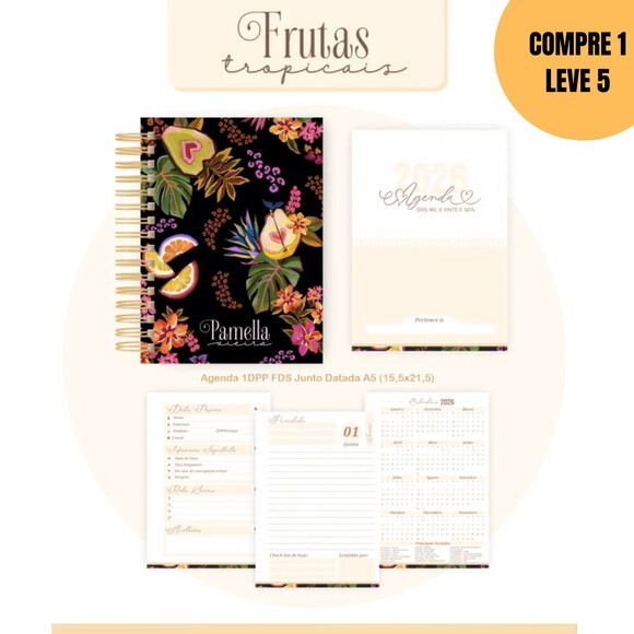 Arquivo Digital Frutas Tropicais Agendas e Planners -5786