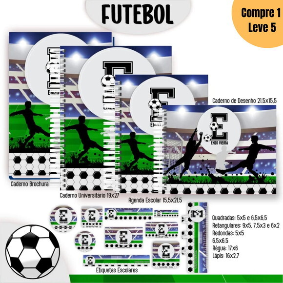 Arquivo Digital Futebol Alfabeto Kit Escolar 2025 -993