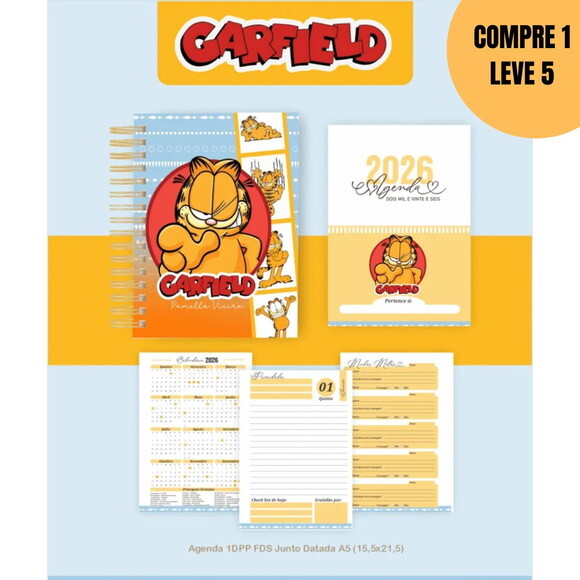 Arquivo Digital Garfield Agendas e Planners 2026 -5656