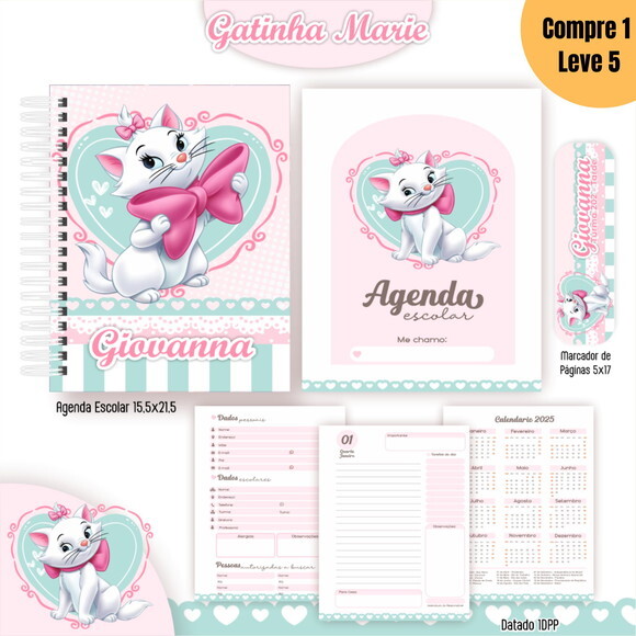Arquivo Digital Gatinha Marie Kit Escolar 2025 -1012
