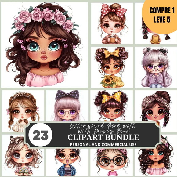 Arquivo Digital Girls Penteados Kit Digital -4026