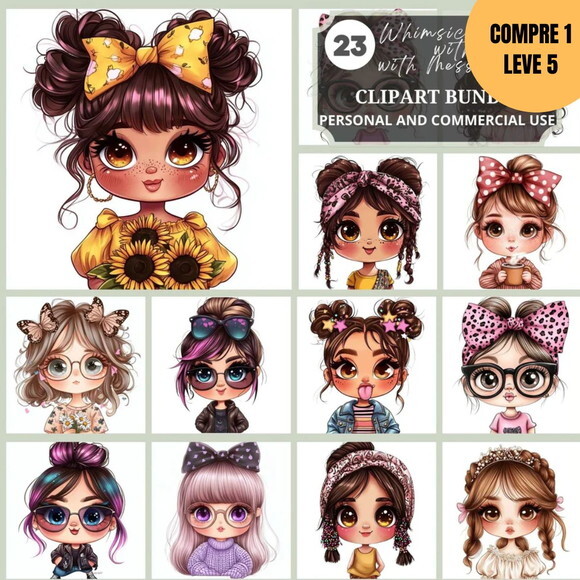 Arquivo Digital Girls Penteados Kit Digital -4026