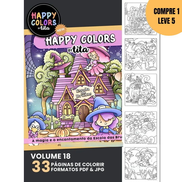 Arquivo Digital Happy Colors V 18 Escola de Bruxas -4480