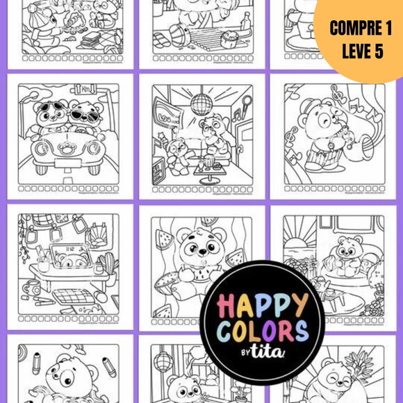 Arquivo Digital Happy Colors Volume 5 Panda -2130