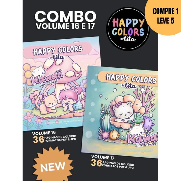 Arquivo Digital Happy Colors Volume 16 & 17 Kawaii -4479