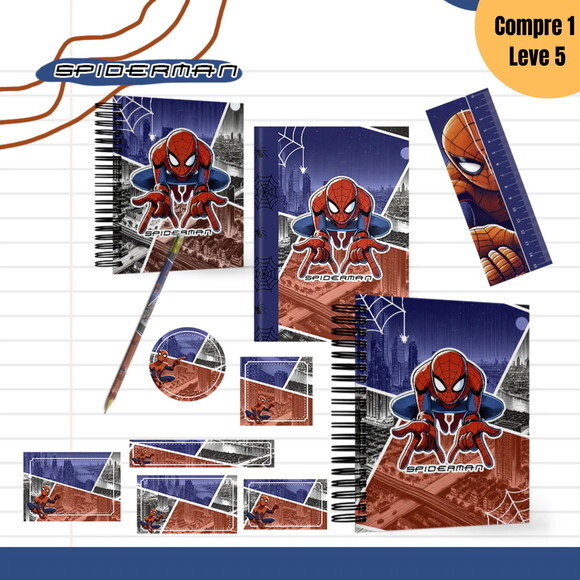 Arquivo Digital Homem Aranha + Agenda Escolar -1324
