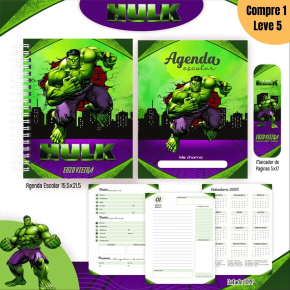 Arquivo Digital Hulk Kit Escolar 2025 -809