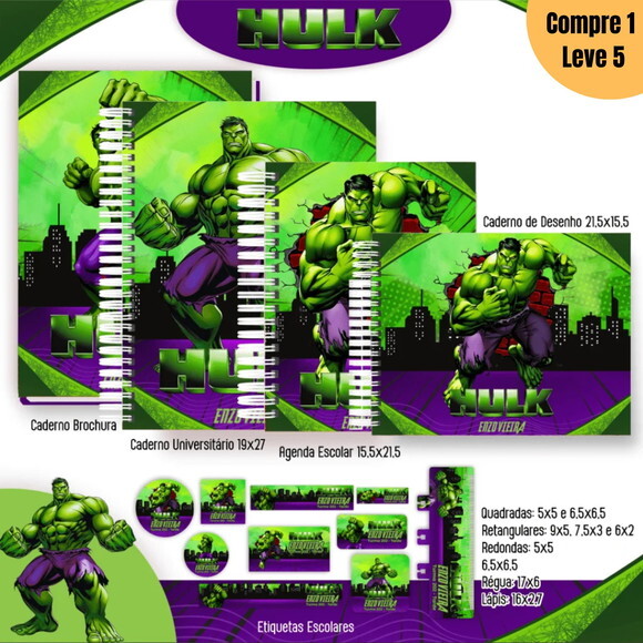 Arquivo Digital Hulk Kit Escolar 2025 -809