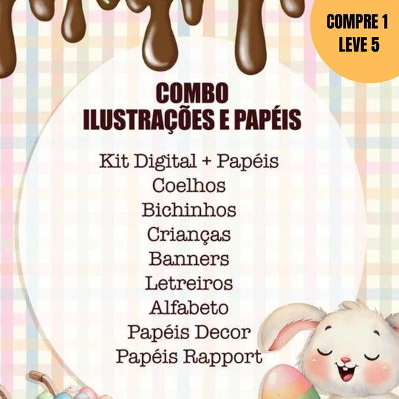 Arquivo Digital Ilustrações e Papéis Páscoa -2194