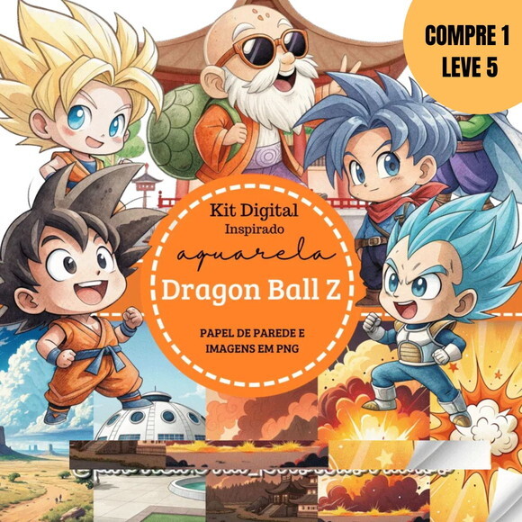 Arquivo Digital Inspirado Dragon Ball Z Kit Digital -4833