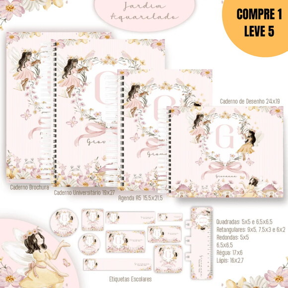 Arquivo Digital Jardim Aquarela Kit Escolar 2025 -1468