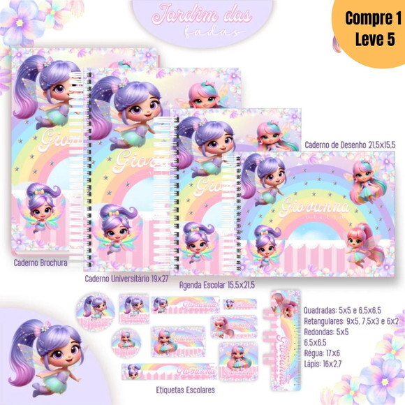 Arquivo Digital Jardim das Fadas Kit Escolar 2025 -988