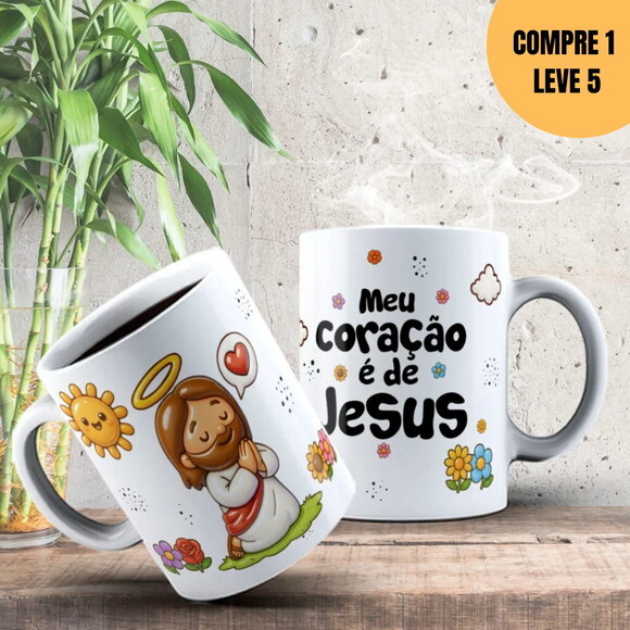 Arquivo Digital Jesus É Amor Estampas Canecas -4824