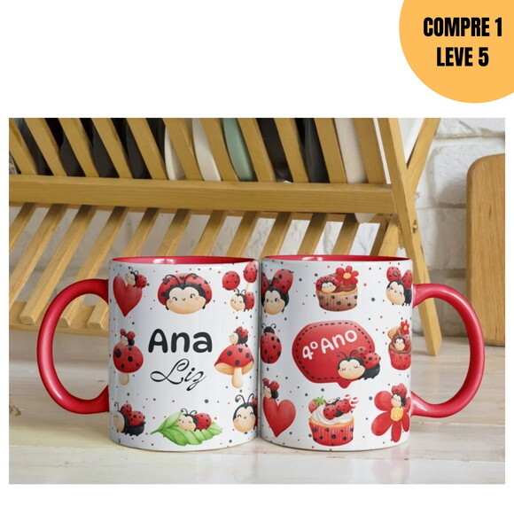 Arquivo Digital Joaninha Arte para Caneca -1597