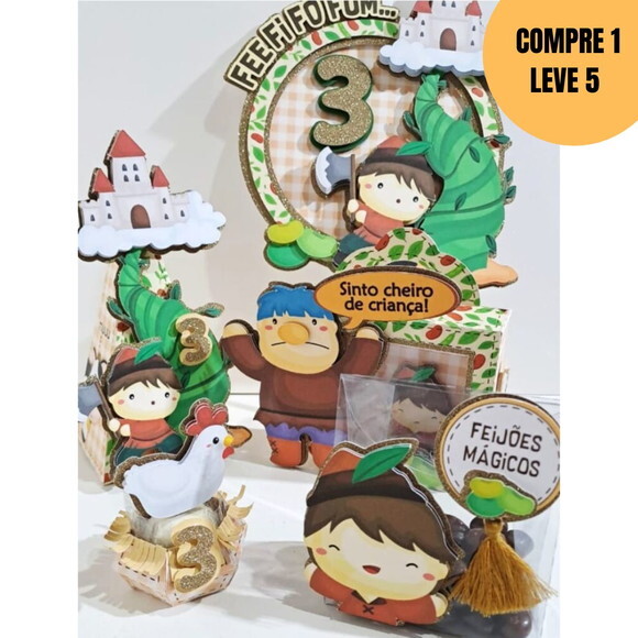 Arquivo Digital João e o Pé de Feijão Kit Festa Pronta -5077