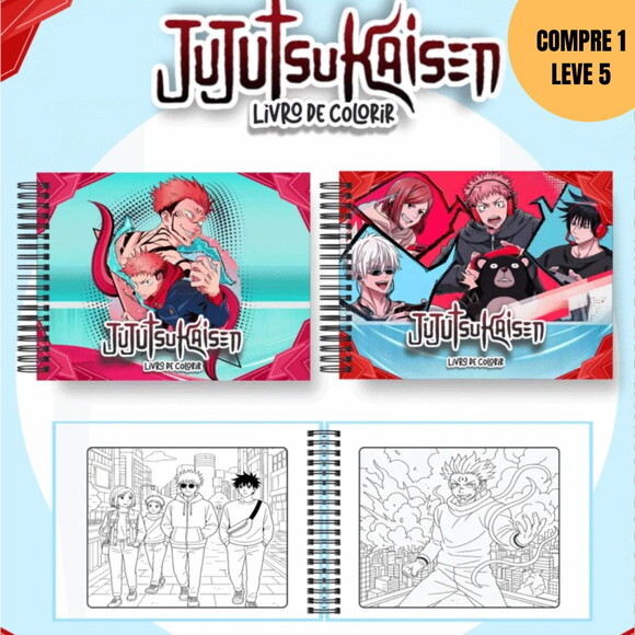 Arquivo Digital Jujutsu Kaisen Livros de Colorir -4179