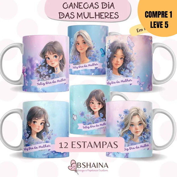 Arquivo Digital Kit Artes Canecas Dia das Mulheres -2186