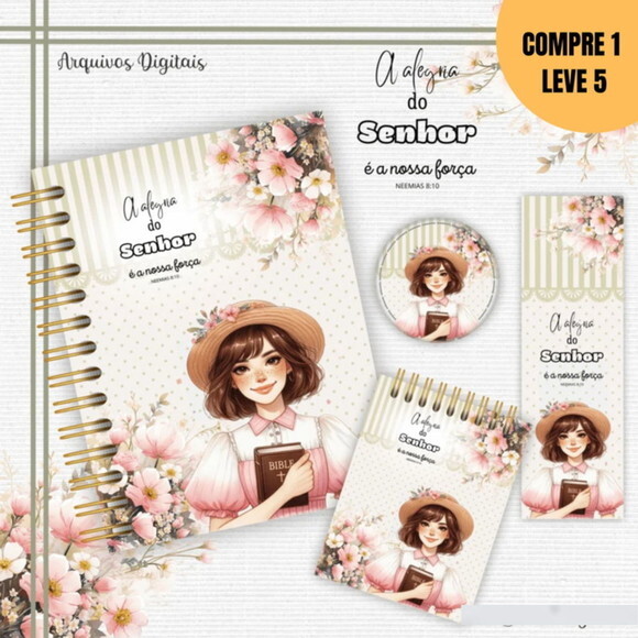 Arquivo Digital Kit Bíblico Alegria Encadernação -2182