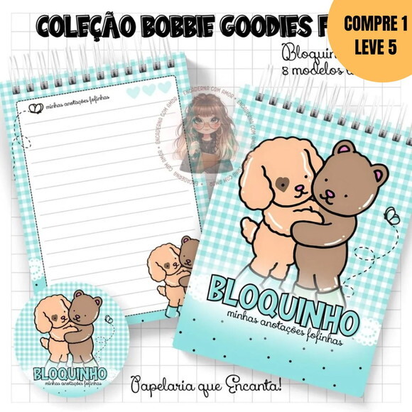 Arquivo Digital Kit Bloquinhos Bobbie Goodies -4571