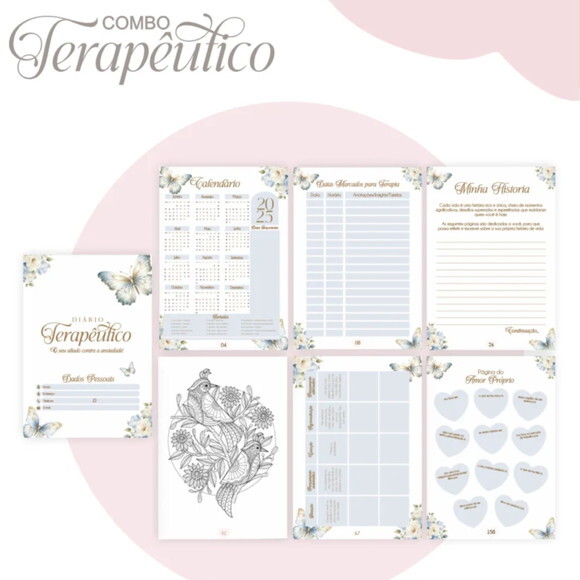 Arquivo Digital Kit Borboleta Azul Agenda 2025 -673