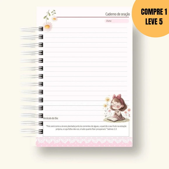 Arquivo Digital Kit Caderno de Oração Girls Cute -6021