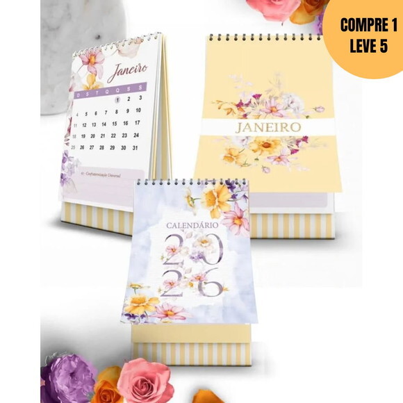 Arquivo Digital Kit Calendários de Mesa 2026 A5 -4470