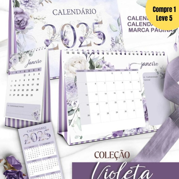 Arquivo Digital Kit Calendários de Mesa A5 A6 2025 -463